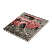 Vintage-Rostrote-LKW-Kachel Fliese (Seite)
