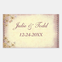 Vintage Rosy Brown Floral Wedding retten das Datum