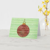 Vintage Rot-Grün-Weihnachtsschmuckkarte Karte (Gelbe Blume)