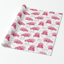 Vintage-Rot-LKW-Geschenkpapier