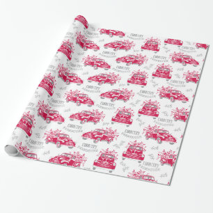 Vintage-Rot-LKW-Geschenkpapier Geschenkpapier