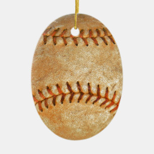 Vintage Rot-Naht Keramik Ornament