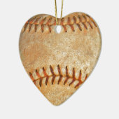 Vintage Rot-Naht Keramik Ornament (Links)