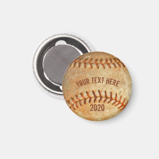 Vintage Rot-Naht Magnet (Vorderseite/Rückseite)