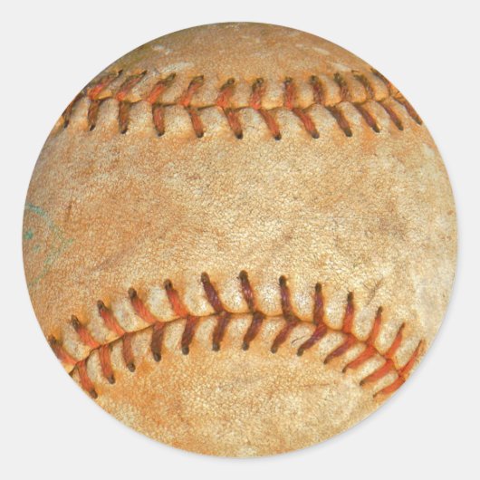 Vintage Rot-Naht Runder Aufkleber (Vorderseite)