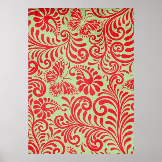 Vintage Rot Poster (Vorne)