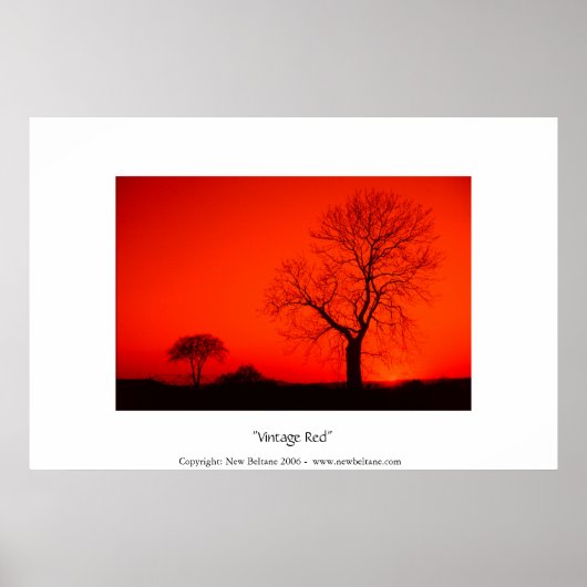 Vintage Rot Poster (Vorne)