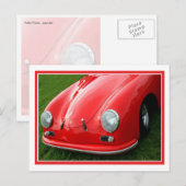 Vintage Rot Postkarte (Vorne/Hinten)