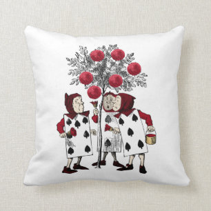 Vintage-Rot-Rosen bemalen Kissen
