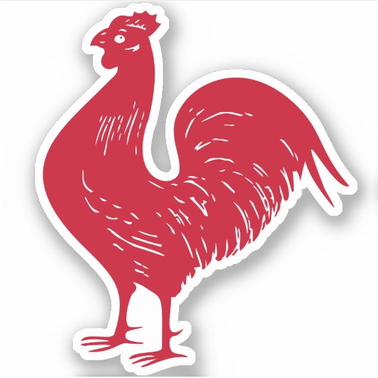 Vintage Rot-Roulette Aufkleber (Vorderseite)