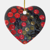 Vintage rot-schwarze Tasten, Ornamente (Hinten)