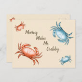 Vintage Rot- und Blaukrebsbewegungen machen mich z Postkarte (Vorne/Hinten)