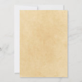 Vintage Rot- und Gelbbriddusche Einladung (Rückseite)