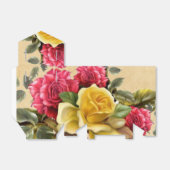 Vintage Rot- und Gelbrosen Geschenkschachtel (Ungefaltet)