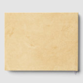 Vintage Rot- und Gelbrosenhochzeit Gästebuch (Rückseite)