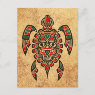 Vintage Rot- und Grünhaida-Geisenkurve Postkarte