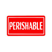 Vintage Rot-Weiß-Aufkleber Adressaufkleber (Vorne)