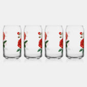 Vintage Rote Blume Dosenglas (Rechts)