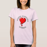Vintage rote Blutung Herz Liberaler Pop Kunst T -
