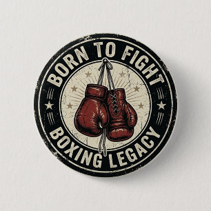 Vintage rote Boxhandschuhe Legacy Emblem Button