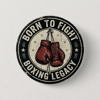 Vintage rote Boxhandschuhe Legacy Emblem Button