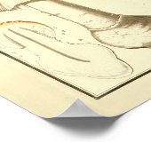 Vintage Rote Cap Pilze Kunst, Dichtung Poster (Ecke)