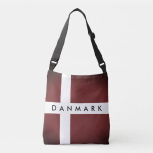 Vintage rote Dänemark-Flagge Umhängetasche Tragetaschen Mit Langen Trägern