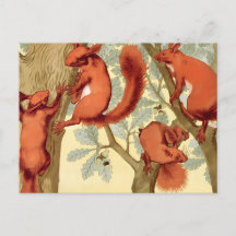 Vintage rote Eichhörnchen Natur Herbst Verneuil Ku