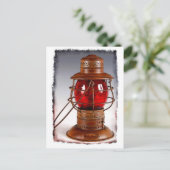 Vintage Rote Eisenbahnstrecke Postkarte (Stehend Vorderseite)