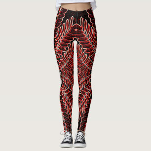 Vintage rote Farbe "Ratti_Creative_Arts" Leggings