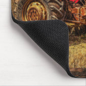 Vintage rote Farm Traktor Maus Pad Mousepad (Ecke)