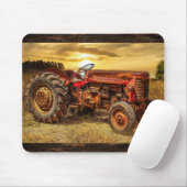 Vintage rote Farm Traktor Maus Pad Mousepad (Mit Mouse)