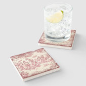 Vintage rote Frauentoilette Steinuntersetzer (Seitenansicht)