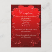 Vintage Rote Hochzeit Begleitkarte (Vorderseite)