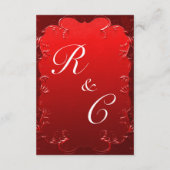 Vintage Rote Hochzeit Begleitkarte (Rückseite)