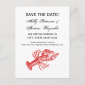 Vintage Rote Hummer #1 Zeichnend Ankündigungspostkarte (Vorderseite)