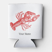 Vintage Rote Hummer #1 Zeichnend Dosenkühler (Vorderseite)