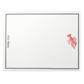 Vintage Rote Hummer #1 Zeichnend Notizblock (Vorderseite)