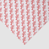 Vintage Rote Hummer #1 Zeichnend Seidenpapier (Ausschnitt)