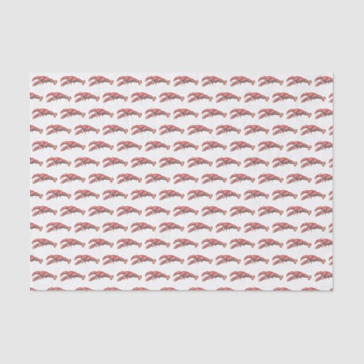 Vintage Rote Hummer #2 Zeichnend Seidenpapier (Vorderseite)