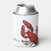 Vintage rote Hummergestaltung Dosenkühler (Kanne Vorderseite)