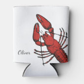 Vintage rote Hummergestaltung Dosenkühler (Vorderseite)