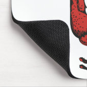 Vintage rote Hummergestaltung Mousepad (Ecke)