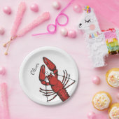 Vintage rote Hummergestaltung Pappteller (Party)