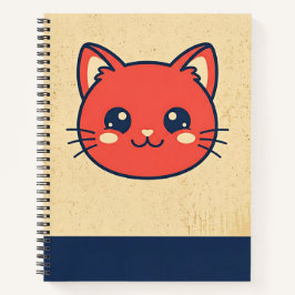 Vintage rote Katze Notizblock