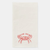 Vintage rote Krabbe Serviette (Vorderseite)