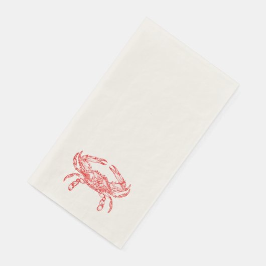 Vintage rote Krabbe Serviette (Ecke)