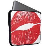 Vintage rote Lippen - Druckabbildung Laptopschutzhülle (Vorne Rechts)