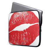 Vintage rote Lippen - Druckabbildung Laptopschutzhülle (Vorderseite Links)