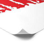 Vintage rote Lippen - Druckabbildung Poster (Ecke)